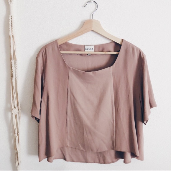 Reiss Blush cropped blouse - Picture 6 of 8